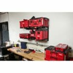 Milwaukee 48 22 8480 Packout 2 Shelf Racking Kit Usage On Wall With Containers Jpg